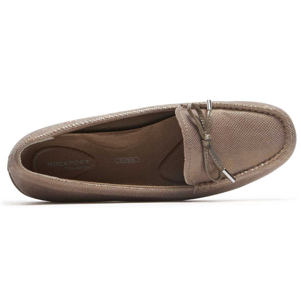 Rockport Balettskor Dam Beige - Total Motion Driving Moc - VBOMN0671